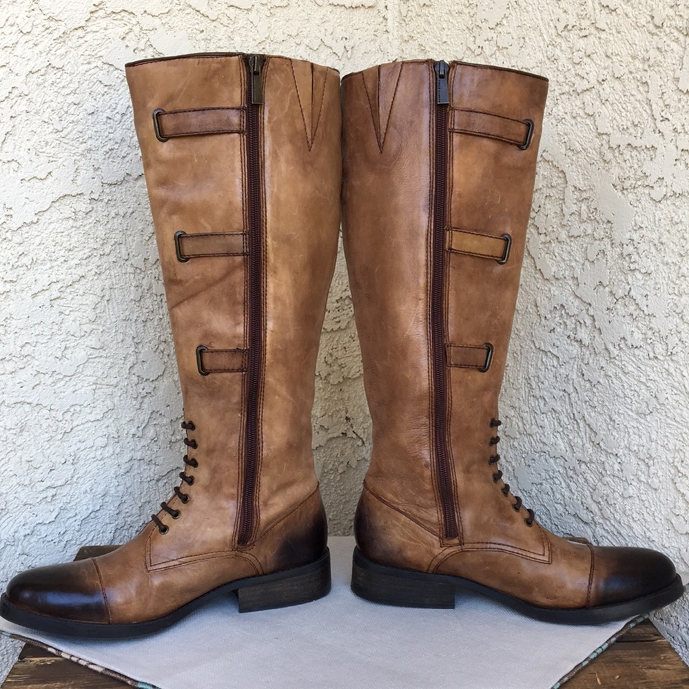 Vince Camuto Fenton Distressed Leather Boots 8.5 - Picture 4 of 16